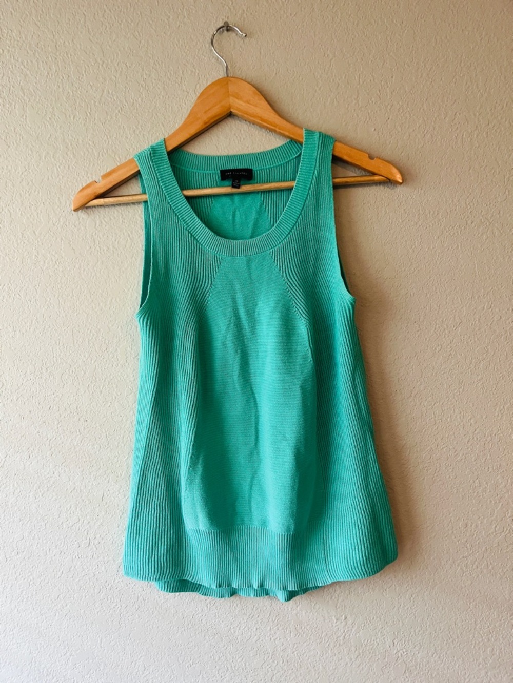 The Limited Aqua Sleeveless Cotton Knit Tank Top XS